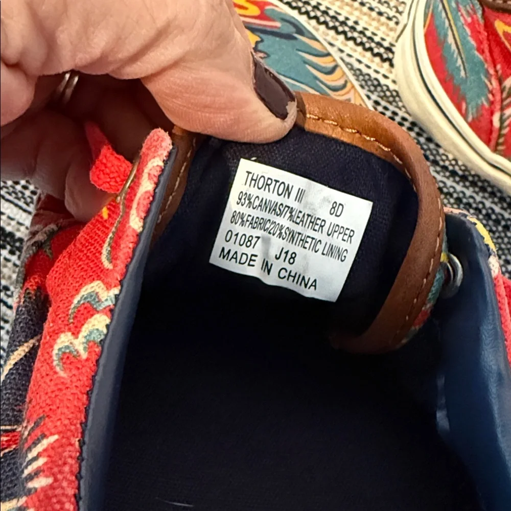 RALPH LAUREN POLO HAWAIIAN‎ ALOHA CANVAS BOAT DECK SHOES SZ 8D VINTAGE
